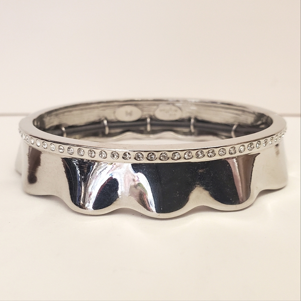 Lia Sophia - Ruffle Bracelet with Rhinestone Details